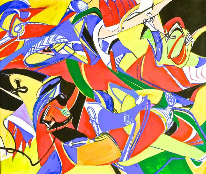 Florian Köhler - Ohne Titel (Geflechtartige Collage) - 1967 - 110 x 130cm