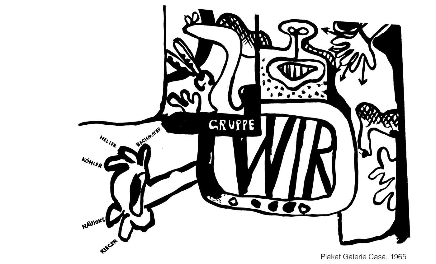 Plakat für die Galerie Casa, 1964