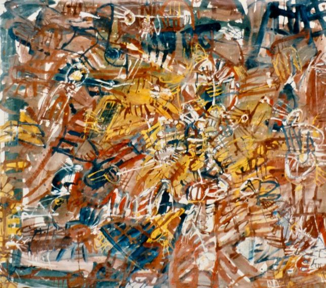 Reinhold Heller - Alexanderschlacht  - 1963 - 170 x 160 cm