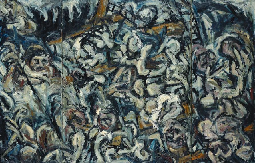 Heino Naujoks  - Höllensturz (dreiteilig) - 1960 - 115 x 178 cm