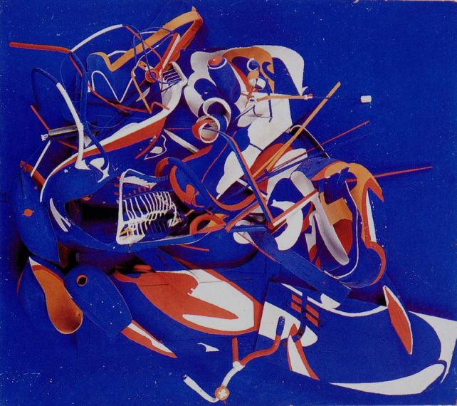 Helmut Rieger - Blaue Montage - 1967 - 200 x 200 x 60 cm